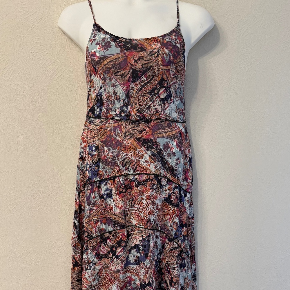 Peruvian Connection Viscose Patterned Maxi Dress Pockets size ~S/M Excellent